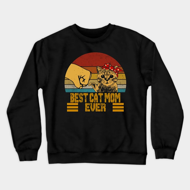 BEST CAT MOM EVER Crewneck Sweatshirt by SomerGamez